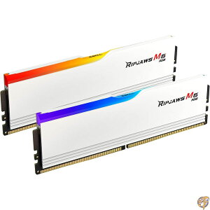 G.SKILL Ripjaws M5 RGB �V���[�Y (Intel XMP 3.0�Ή�) DDR5 RAM 32GB (16GB×2��) 6800MT/s CL34-45-45-108 1.40V �f�X�N�g�b�vPC�p������ UDIMM - �}�b�g�z���C�g (F5-6800J3445G16GX2-RM5RW)