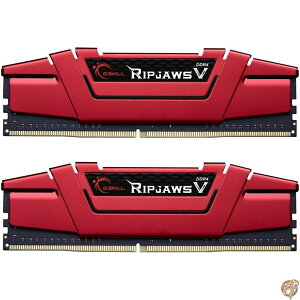 �y�N�[�|���z�M���zG.SKILL RipjawsV�V���[�Y DDR4 RAM (XMP) 16GB (2x8GB) 3200MT/s CL16-18-18-38 1.35V Intel AMD �f�X�N�g�b�v�R���s���[�^������ U-DIMM - ���b�h (F4-3200C16D-16GVRB)