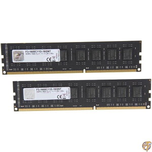 G.Skill Value Series 16GB (2x8GB) DDR3-1600MHz CL11-11-11 1.50V-F3-1600C11D-16GNT