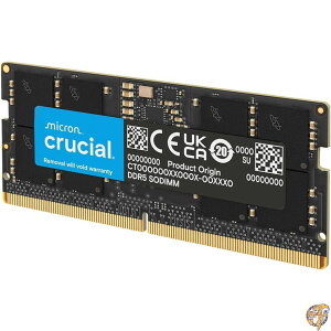 Crucial RAM 32GB DDR5 5600MHz (�܂���5200MHz�܂���4800MHz) �m�[�g�p�\�R�������� CT32G56C46S5�B