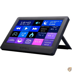 G.SKILL WigiDash PC�R�}���h�p�l�� - 7�C���`�^�b�`�f�B�X�v���C�A�ő�20(5x4)�E�B�W�F�b�g�O���b�h�A�J�X�^�}�C�Y�\�ȃz�b�g�L�[/�V���[�g�J�b�g/�E�B�W�F�b�g�A���j�^�[�V�X�e���p�t�H�[�}