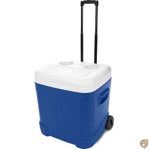 �y�ő�2000�~�N�[�|��15���zIgloo�C�O���[ �N�[���[�{�b�N�X �L���X�^�[�t 60QT Ice Cube Roller Cooler (60-Quart, Ocean Blue)