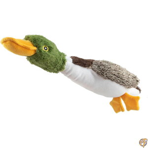 Best Pet Supplies Interactive Mallard Mates Dog Toy with Crinkle and Squeaky Enrichment for Small Medium Breed Puppies or Dogs, Cute Plush - Duck (Brown),