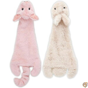 Best Pet Supplies 2-in-1 Fun Skin Stuffless Dog Squeaky Toy (Hare & Pig, Medium) (PT41T-43-M)