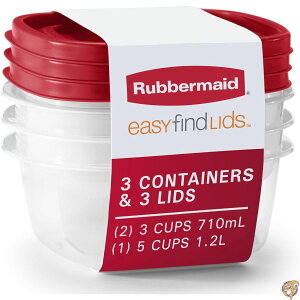�y�N�[�|���z�M���z���o�[���C�h(Rubbermaid)�C�[�W�[�t�@�C���h���b�h 710ml×2 +1.2L 3�Z�b�g �ۑ��e�� BPA�t���[ 2039756