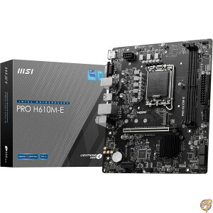 �y�ő�2026�~�N�[�|���z�M���zMSI PRO H610M-E �}�U�[�{�[�h�AMicro-ATX - ��14����/��13����/��12����Intel Core�v���Z�b�T�[�ALGA 1700 DDR5�������[�u�[�X�g 5600MHz/MAX�APCIe 4.0 x16�X���b�g�AM.2 Gen3�X���b�g