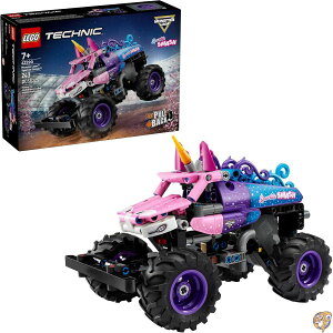 ���S(LEGO) �e�N�j�b�N Monster Jam Sparkle Smash �����X�^�[�W���� �X�p�[�N���E�X�}�b�V�� �v���o�b�N �g���b�N 42220 - 7�Έȏ�̒j�̎q�E���̎q���� �����X�^�[�E�g���b�N �g�ݗ��ăZ�b�g �a����