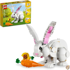 �y�ő�777�~�N�[�|���z�M�zLEGO Creator 3in1 White Rabbit Animal Toy Building Set 31133, Bunny to Seal and Parrot Figures, for Kids Ages 8 Plus Years Old
