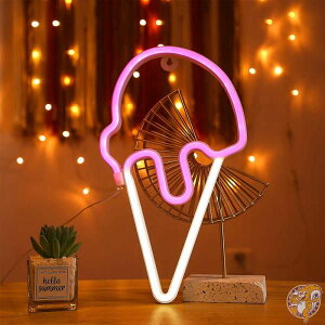 YAOZHOU �A�C�X�N���[�� �l�I���T�C�� LED ���C�g Ice Cream �J���C�C �E�H�[���f�R ���X ���� �d�C �q������ ��������