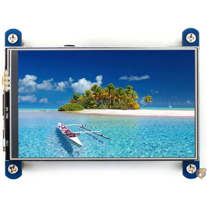 �y5���ő�1500�~�N�[�|���zWaveshare 4�C���` HDMI LCD ��R �^�b�`�X�N���[�� 800x480 HDMI�C���^�[�t�F�[�X IPS�X�N���[�� Raspberry Pi 3 B/2B/B +/B�p