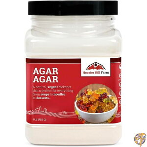 Agar Powder by Hoosier Hill Farm, 1LB (Pack of 1)| Vegan gelatin substitute
