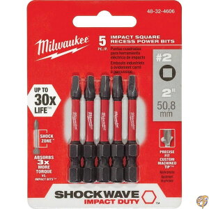 �y�ő�2000�~�N�[�|��15���zMilwaukee 48-32-4606 �V���b�N�E�F�[�u 2�C���` #2 �X�N�G�A���Z�X�p���[�r�b�g 5�p�b�N