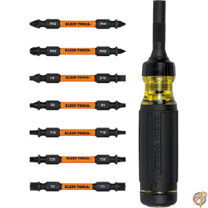 �y�ő�1000�~�N�[�|���zKlein Tools 32315HD 15-in-1 �}���`�r�b�g���`�F�b�g�h���C�o�[ �C���p�N�g��i 7�̃_�u���G���hProFlex�g�[�V�����]�[���`�b�v 1/4�C���`�i�b�g�h���C�o�[ 8�s�[�X