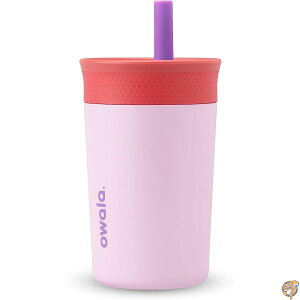 �y�ő�2000�~�N�[�|��15���zOwala Kids Insulation Stainless Steel Tumbler with Spill Resistant Flexible Straw, Easy to Clean, Water Bottle, Great for Travel, Dishwasher Safe, 12 Oz, Pink and Purple (Lilac Rocket)