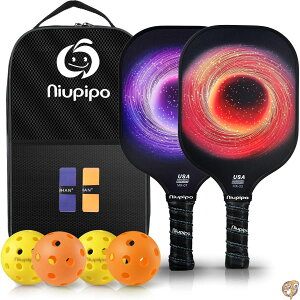 niupipo Pickleball Paddle, USAPA Approved Paddle with Fiberglass Face, Protective Cover, Ultra Cushion, Polypropylene Honeycomb Core, 4.8-Inch Grip, Lightweight