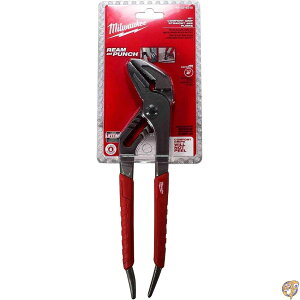 48-22-6310 10, Straight Jaw Pliers with Ream & Punch Exposed Metal Handles Precision Ground Plier Head