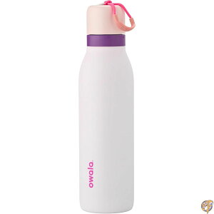 Owala�i�I�����j FreeSip Twist �ۉ��ۗ�X�e�����X�{�g�� 532ml �X�g���[�t�� �X�|�[�c�E�g���x���p BPA�t���[ �s���N/�p�[�v���iDreamy Field�j