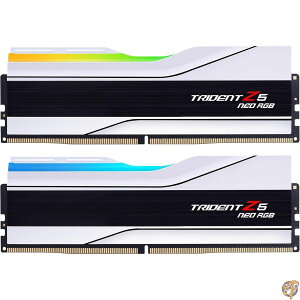 G.SKILL Trident Z5 Neo RGB�V���[�Y DDR5 RAM (AMD Expo) 64GB (2x32GB) 6000MT/s CL30-36-36-96 1.40V �f�X�N�g�b�v�R���s���[�^������ U-DIMM - �}�b�g�z���C�g (F5-6000J3036G32GX2-TZ5NRW)