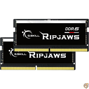 G.SKILL Ripjaws DDR5 SO-DIMM �V���[�Y RAM 96GB (2x48GB) 5600MT/s CL46-45-45-89 1.10V �A���o�b�t�@�[�h �m��ECC�m�[�g�u�b�N/�m�[�g�p�\�R�������� (F5-5600S4645A48GX2-RS)