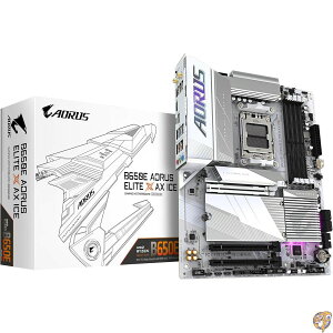 GIGABYTE B650E AORUS ELITE X AX ICE AMD Ryzen 8000/7000�V���[�Y�Ή� Socket AM5 DDR5 �z���C�g�J���[ �}�U�[�{�[�h A MB6472