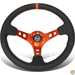 �y�N�[�|���z�M���zNRG Innovations NRG-RST-006OR �����X�e�A�����O�z�C�[�� 350mm �X�|�[�c�X�e�A�����O�z�C�[���A�u���b�N���U�[�I�����W�Z���^�[�}�[�N �I�����W�X�e�b�`�ƃI�����W�Z���^�[�X