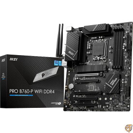 MSI PRO B760-P WiFi DDR4 ProSeries マザーボード (第12/第13世代Intelプロセッサー、LGA 1700、DDR4、PCIe 4.0、M.2、2.5Gbps LAN、USB 3.2 Gen2、Wi-Fi 6E、ATXをサポート)
