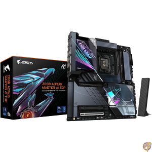 GIGABYTE Z890 AORUS Master AI TOP Intel Core Ultra (Series 2) LGA 1851 �}�U�[�{�[�h�AE-ATX�ADDR5�A4X M.2�APCIe 5.0�AThunderbolt 4�AWIFI7�A10GbE LAN�AEZ���b�`�B