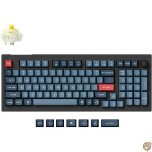 Keychron V5 Max �J�X�^�����C�����X�E���J�j�J���L�[�{�[�h (�e���L�[���ځE96%���C�A�E�g) QMK/VIA�Ή� 2.4GHz/Bluetooth 5.1/�L���ڑ� RGB�o�b�N���C�g �z�b�g�X���b�v�Ή� Gateron Jupiter Banana�� (Mac/Windows/