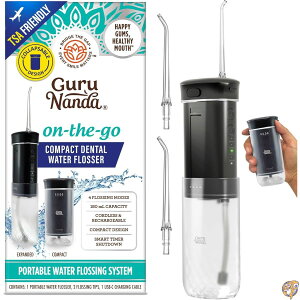 GuruNanda �R���p�N�g�E�H�[�^�[�f���^���t���b�T�[ �|�[�^�u���g���x���T�C�Y ���o����t���b�T�[ �܂肽���ݎ�180ml�^���N�t�� �X�}�[�g�^�C�}�[ 4��ނ̃t���b�V���O���[�h TSA�Ή� �u��