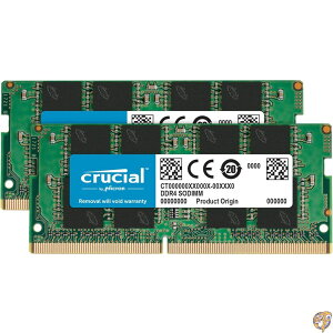 Crucial �m�[�gPC�p���݃����� 32GB(16GBx2��) DDR4 2400MT/s(PC4-19200) CL17 SODIMM 260pin CT2K16G4SFD824A