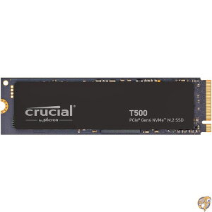 Crucial T500 PCIe Gen4 NVMe 500GB SSD �ő�7,200MB/�b TLC NAND �m�[�g�p�\�R��&�f�X�N�g�b�v(PC)�Ή� �N���G�C�e�B�u/�Q�[�}�[���� �\���b�h�X�e�[�g�h���C�u 1-Mo Adobe Creative Cloud�t�� - CT500T500SSD8