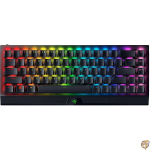 Razer BlackWidow V4 Mini HyperSpeed ���C�����X �z�b�g�X���b�v�\ 65% �Q�[�~���O�L�[�{�[�h:HyperSpeed Wireless & Bluetooth 5.0 - �I�����W�X�C�b�` �^�N�^�C��&�É� Phantom Pudding Keycap 200���ԃo�b�e���[