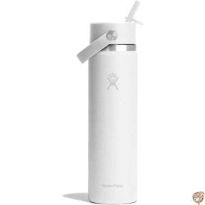 �n�C�h���t���X�N(Hydro Flask) Wide Mouth Flex Straw ���C�h�}�E�X �t���b�N�X�X�g���[ 24oz �z���C�g �y�L���Ő􂢂₷�������@�\�X�g���[�{�g���z �X�e�����X�{�g�� �X�g���[�L���b�v �ۉ� �ۗ� ��