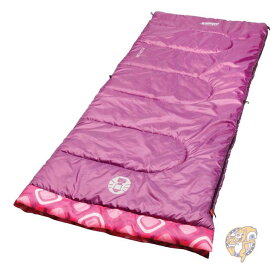コールマン Coleman レクタングラー 子供用 寝袋 最適温度 7.2 ℃ 165cmまで対応 パープル ピンクパターン 並行輸入品 送料無料