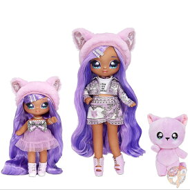 ナナナサプライズ ファミリードールセット ファッションドール2体 & ペット キティー 猫 ぬいぐるみ1匹 女の子 おもちゃ 人形 Na Na Na Surprise Doll アメリカおもちゃ