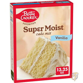 スーパー モイスト バニラ ケーキ ミックス 375g (12個入り) お菓子作り Betty Crocker ベティ・クロッカー 送料無料 アメリカ食品 アメリカ輸入 手作りアメリカお菓子