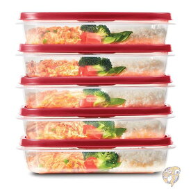 Rubbermaid ラバーメイド キッチン用品 フタ付き食品容器 赤 2140696