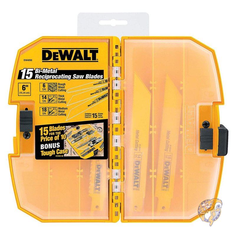デウォルト DEWALT 替刃 セット DW4890 15ピース レシプロソーブレード タフ ケース DW4890 並行輸入 送料無料
