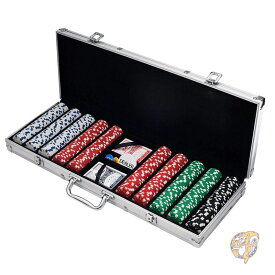 Trademark Poker 10-1090-500SQL テキサスホールデムポーカー ブラックジャック ポーカーチップセット ケース付き カード ボタン 送料無料