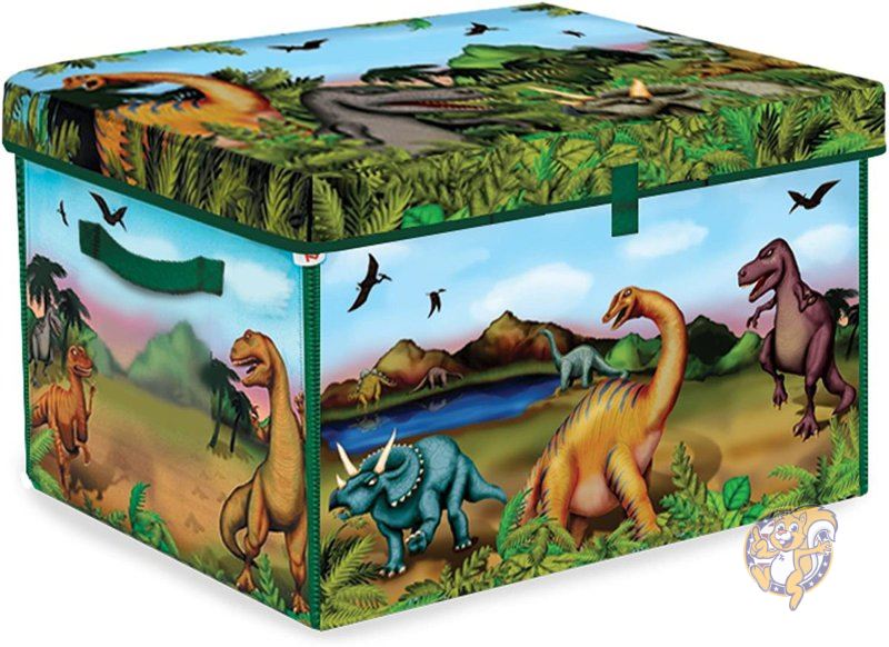 ジップビン ZipBin 恐竜コレクターおもちゃ箱 恐竜のフィギュア2匹付 A1081X4 収納ボックス | アメリカ輸入ランド