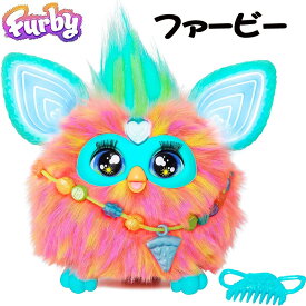 ファービー 2023 Furby Coral ファービー人形 音声起動 光る 喋る 動く アメリカ 輸入品 ギフト ぬいぐるみ 応答 コーラル ピンク