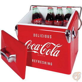 Koolatron コカコーラ Coca-Cola クーラーボックス レトロ風 栓抜き付き アイスチェスト 容量約13L (14 qt) コーラボックス 送料無料