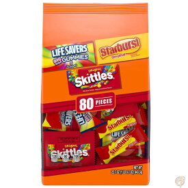 Skittles スキットルズ ライフセーバー スターバーストキャンディーバラエティーパック 80個 Skittles STARBURST & LIFE SAVERS　個包装キャンディ詰合せ 小分けお菓子　プチギフト　お配りお菓子　アメリカ輸入品　海外お菓子　ハロウィン 送料無料