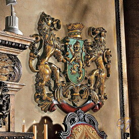 英国壁彫刻 王家のライオン 紋章 彫像 装飾 Design Toscano Inc Heraldic Royal Lions Coat of Arms Wall Sculpture 並行輸入品 送料無料