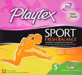 プレイテック スタンポン Playtex スポーツ スーパー吸収性 バランス 香料 32本入　スポーツ向けタンポン　アメリカ製品　生理用品 送料無料