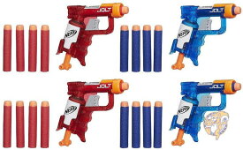 ナーフ おもちゃの鉄砲セット NERF N-ストライクシリーズ エリート ミニサイズ レッド ブルー 送料無料