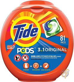 タイド PODS洗濯洗剤 Tide 37000930457 オリジナルの香り ジェルボールタイプ81個入り 送料無料