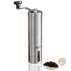 JavaPresse コーヒーグラインダー　コーヒーミル　珈琲豆　Manual Coffee Grinder ステンレス　Brushed Stainless 送料無料
