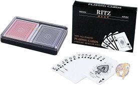 100％プラスチックトランプ2組セット Ritz Plastic Playing Cards プラスチックケース付き 送料無料