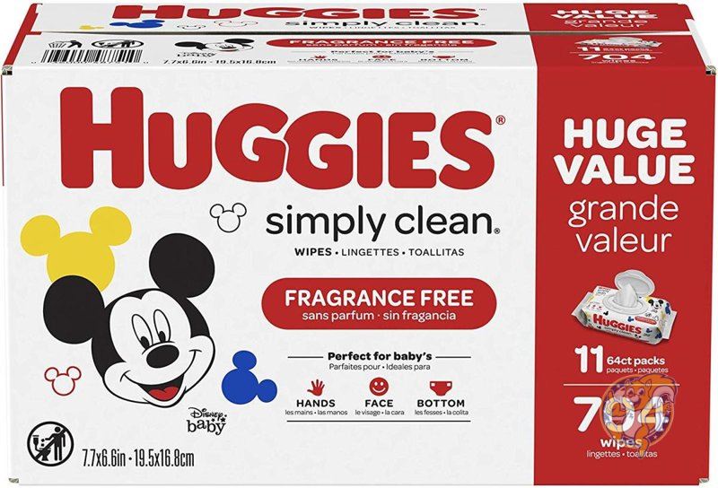 ハギーズ ベビーワイプ HUGGIES クリーン無香料 低刺激性 ディスニーデザイン 11パック　おしりふき　からだ拭き　アメリカ輸入品 送料無料 |  アメリカ輸入ランド